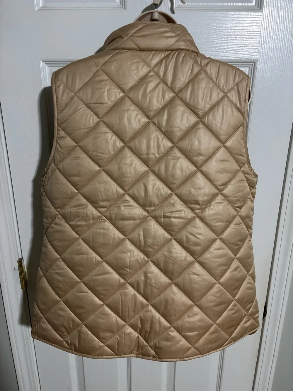 Kate spade Quilted Sleeveless Puffer Vest - Toasted Peanut Size Large
